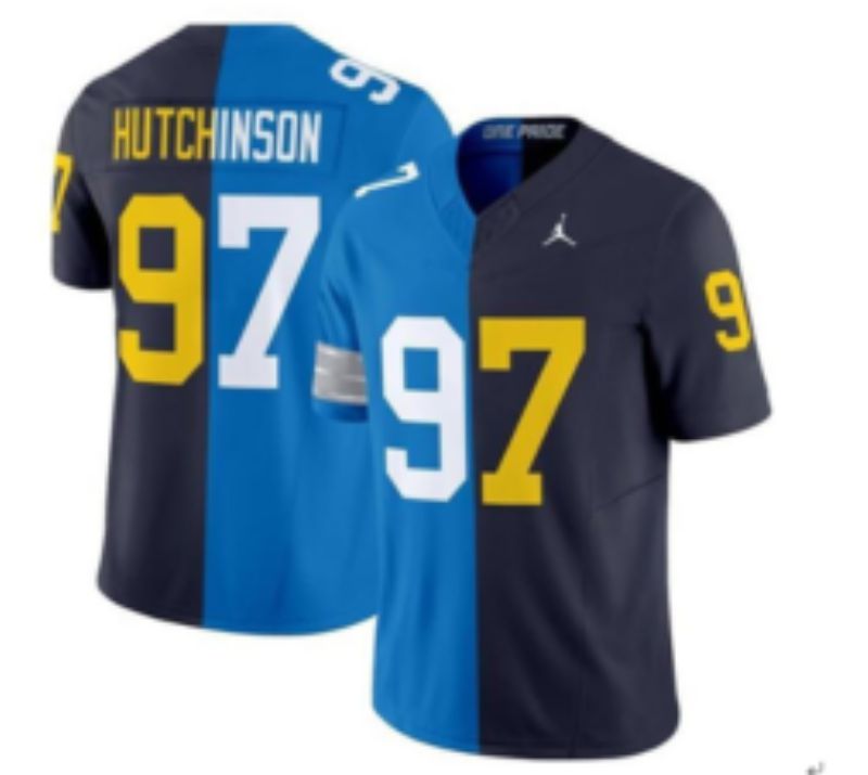 Men 2025 Detroit Lions #97 Hutchinson Blue black Limited NFL Jersey style 035->detroit lions->NFL Jersey